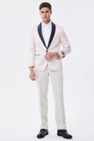Blazer de hombre con solapa chal rosa claro