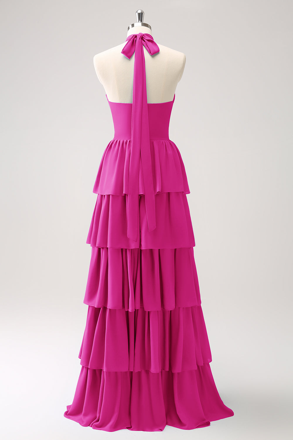 Vestido de dama de honor de gasa Pino con flor