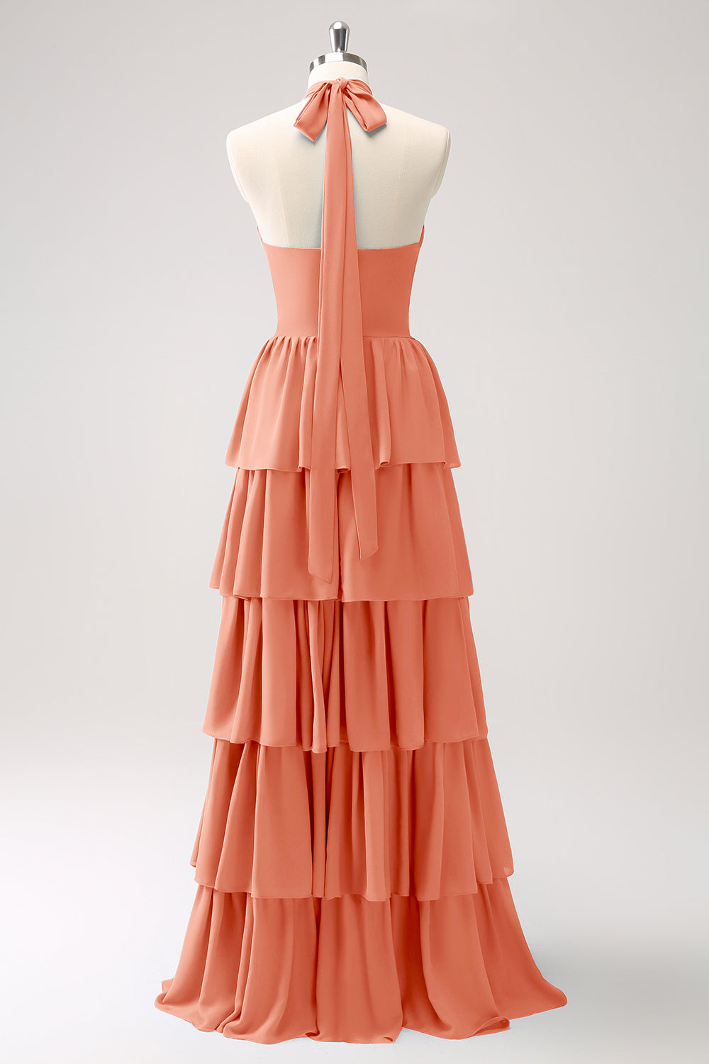 Vestido de dama de honor de gasa Pino con flor