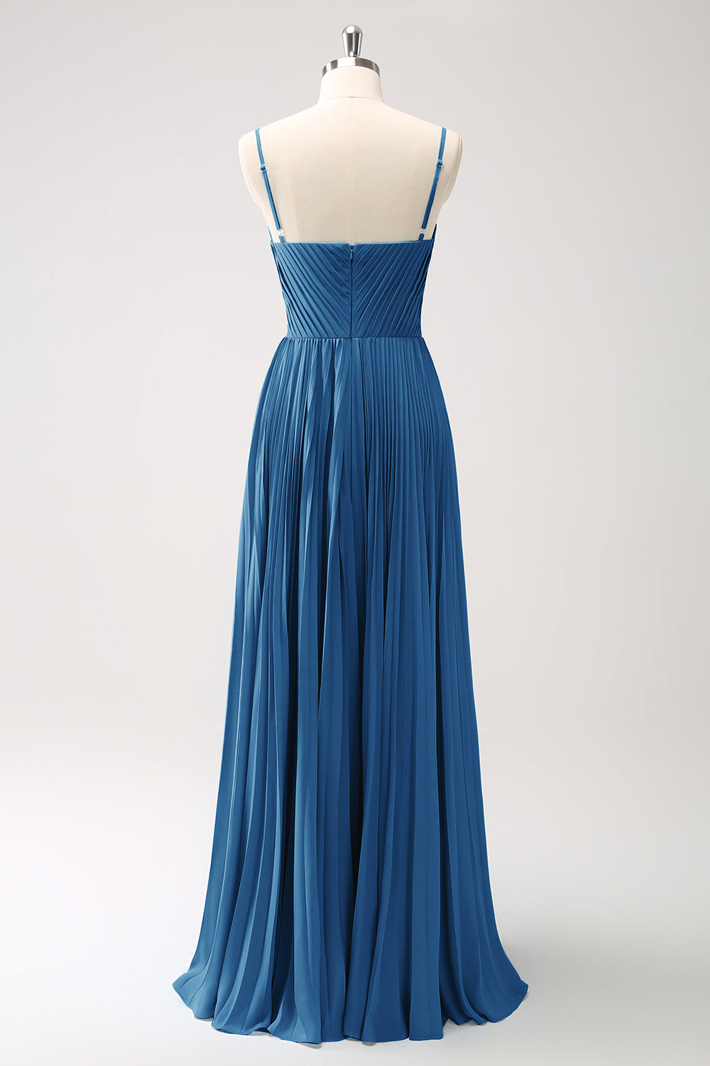 Vestido de dama de honor con tirantes de espagueti Eucalipto