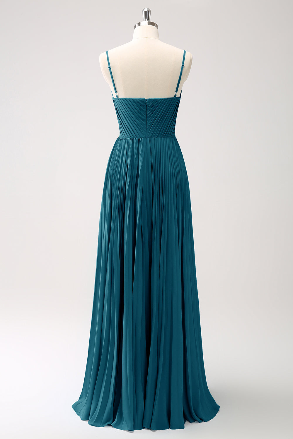Vestido de dama de honor con tirantes de espagueti Eucalipto