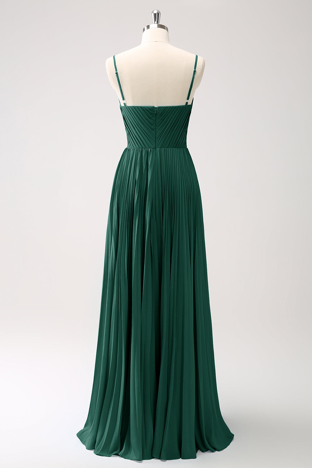 Vestido de dama de honor con tirantes de espagueti Eucalipto