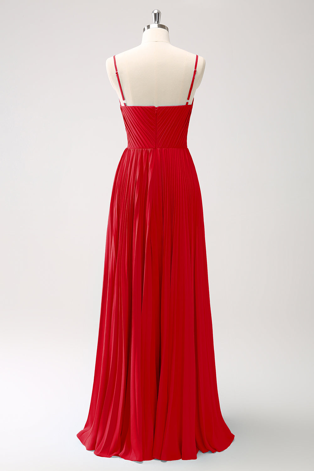 Vestido de dama de honor con tirantes de espagueti Eucalipto