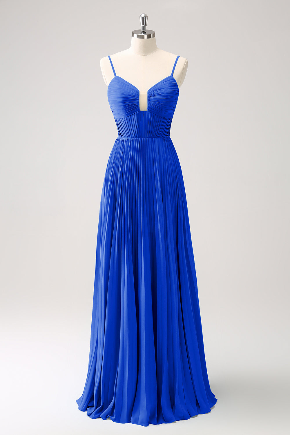 Vestido de dama de honor con tirantes de espagueti Eucalipto