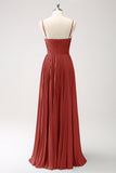 Vestido de dama de honor con tirantes de espagueti Eucalipto