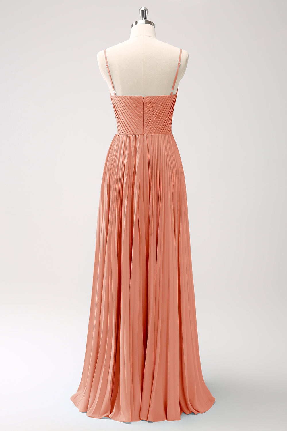 Vestido de dama de honor con tirantes de espagueti Eucalipto