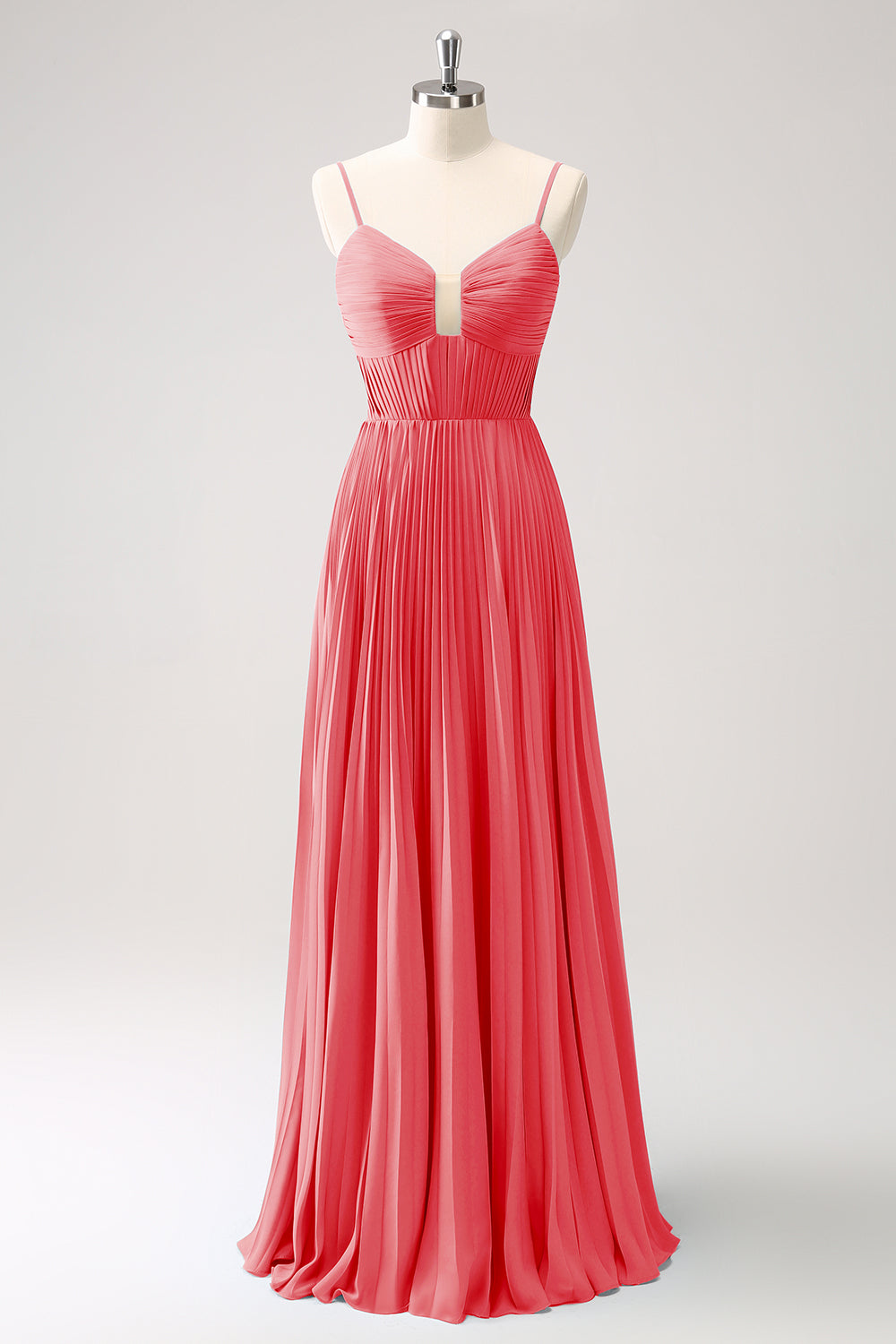 Vestido de dama de honor con tirantes de espagueti Eucalipto