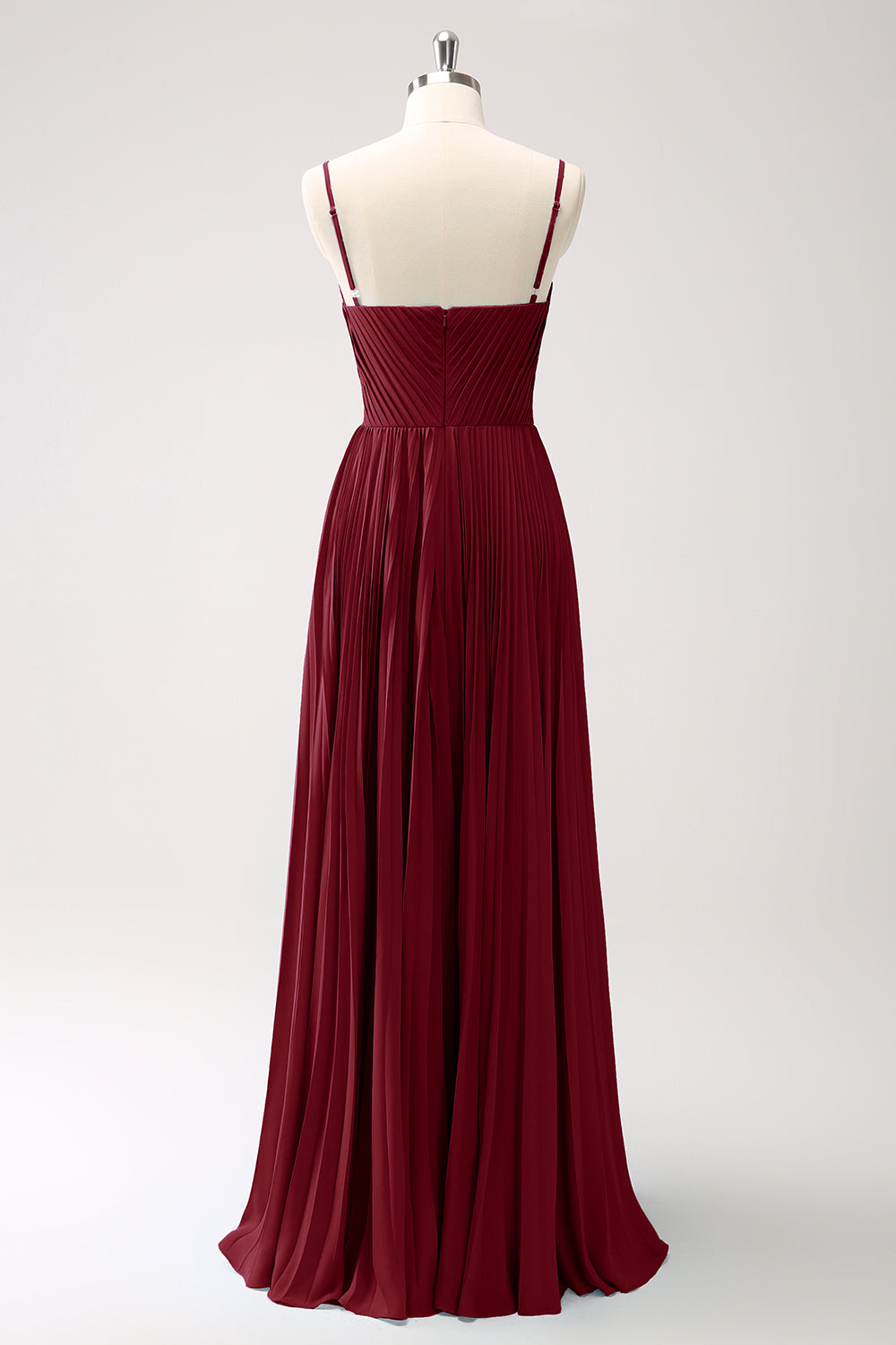 Vestido de dama de honor con tirantes de espagueti azul pavo real