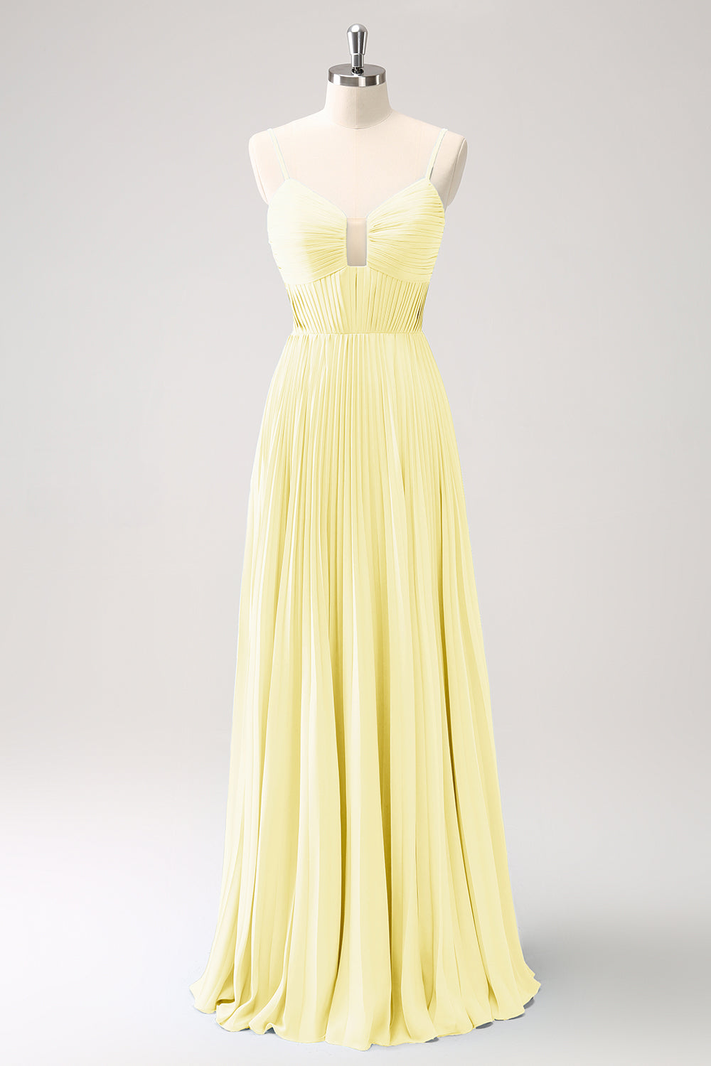 Vestido de dama de honor con tirantes de espagueti azul pavo real