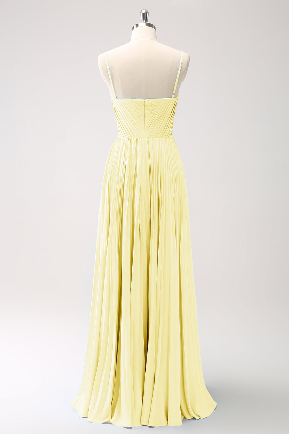 Vestido de dama de honor con tirantes de espagueti azul pavo real