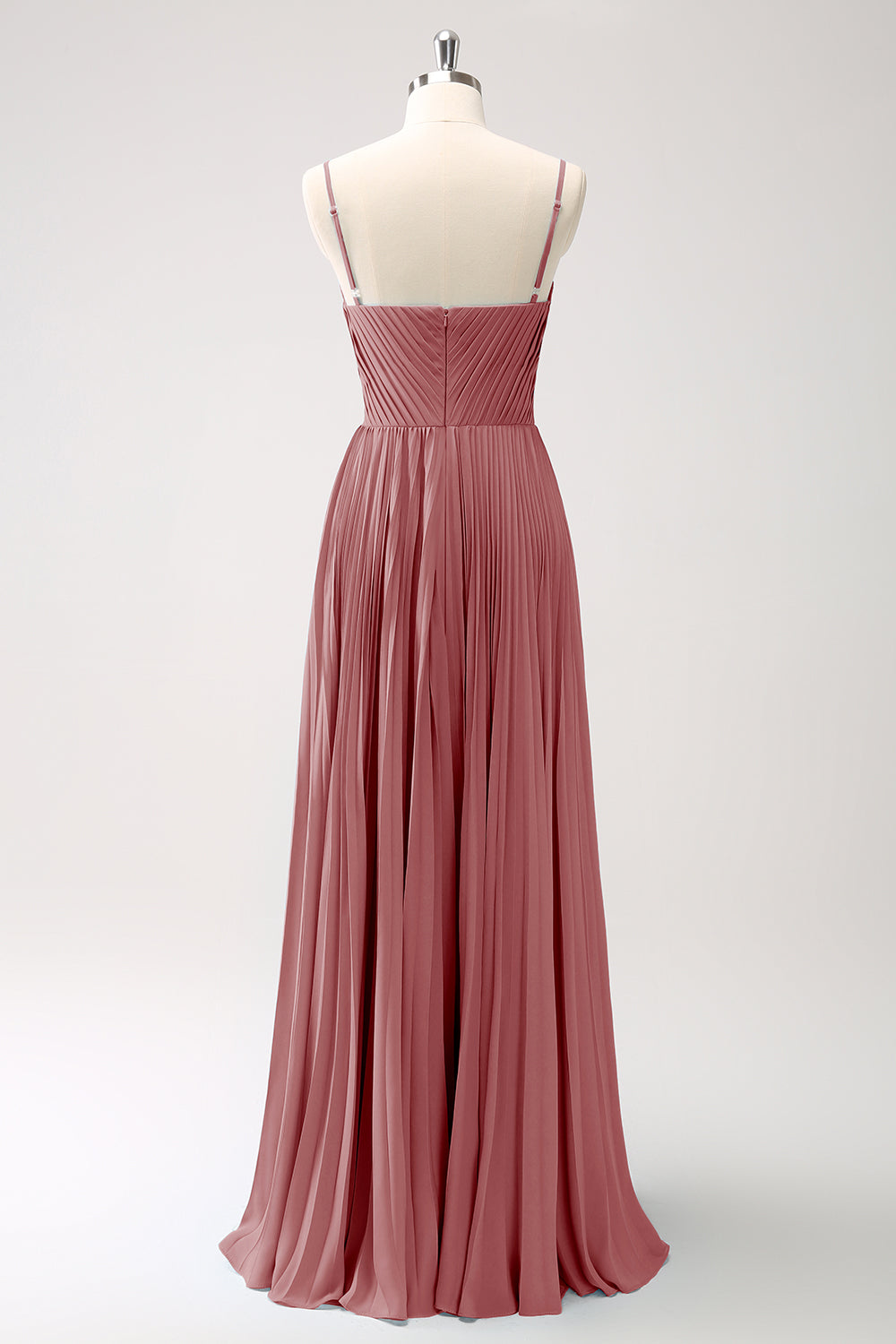 Vestido de dama de honor con tirantes de espagueti azul pavo real