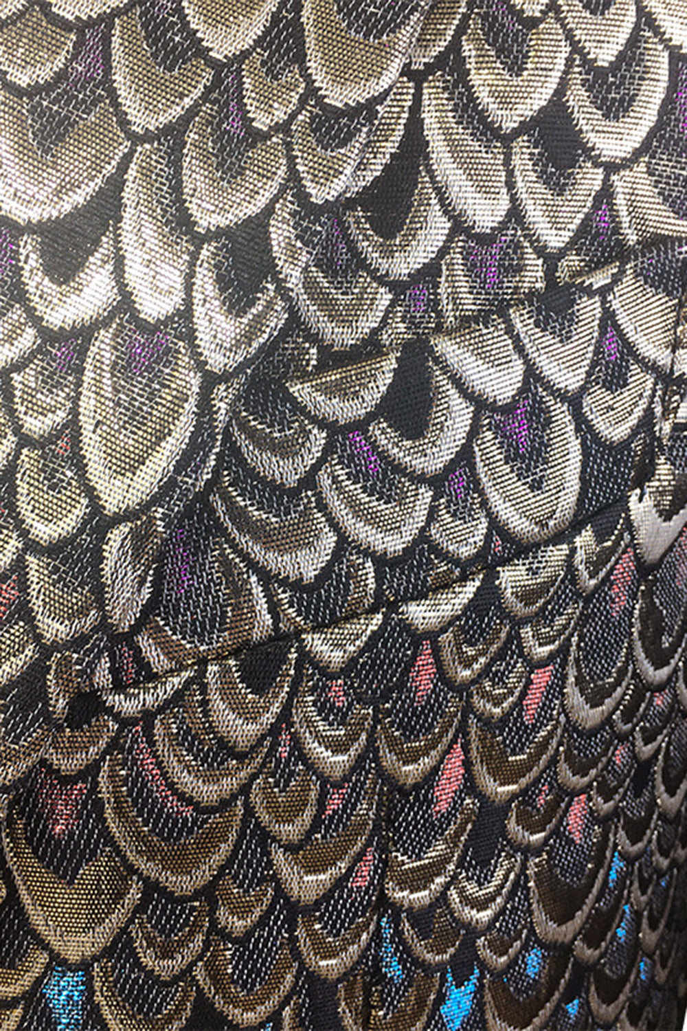 Blazer de hombre con solapa chal de jacquard dorado