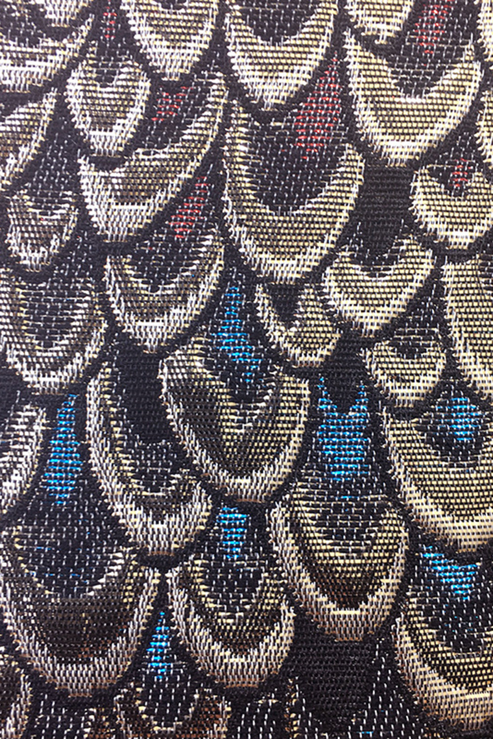 Blazer de hombre con solapa chal de jacquard dorado