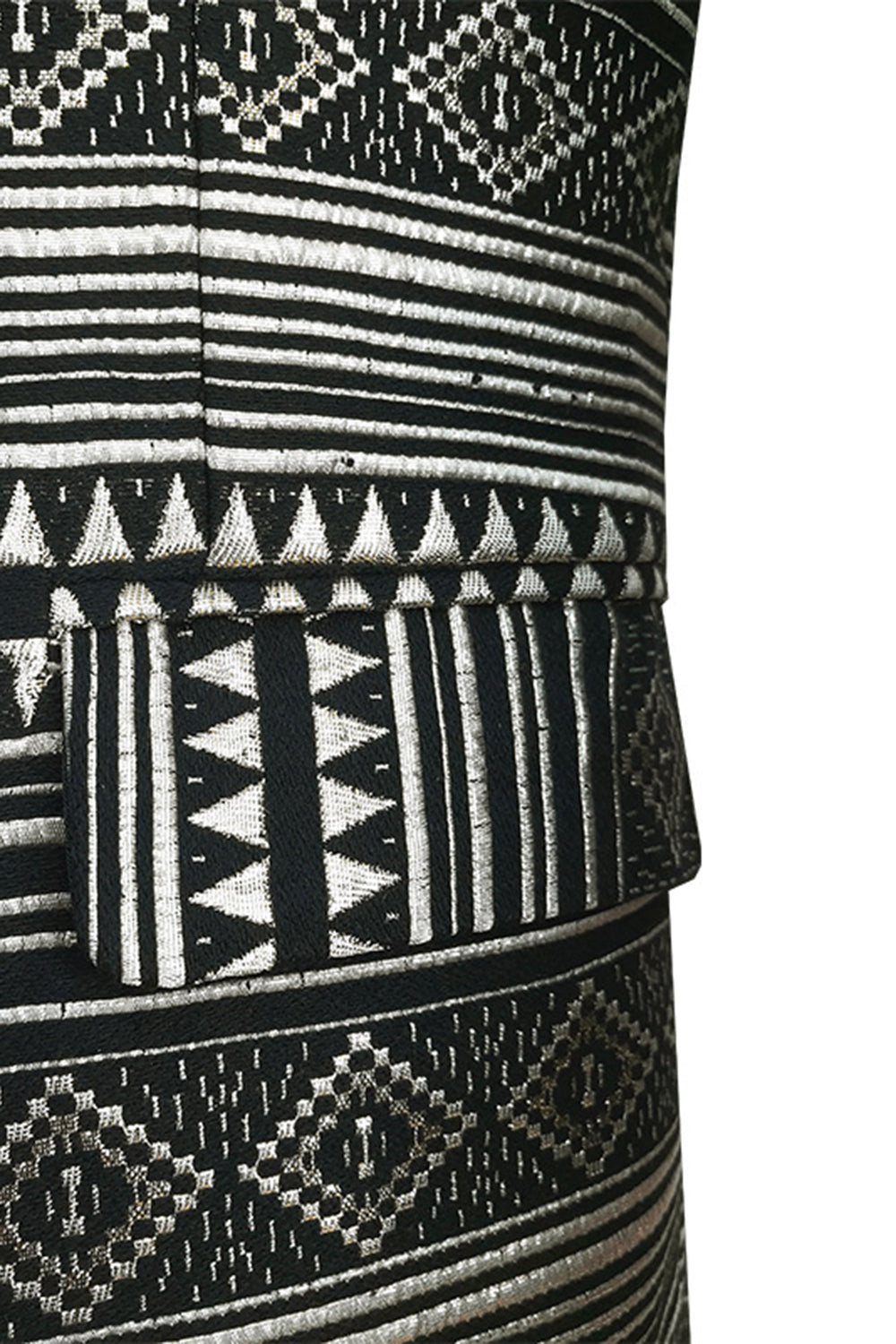 Blazer de hombre con solapa con muescas en blanco y negro