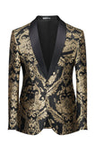 Blazer de hombre con bordados dorados negros