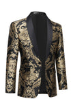 Blazer de hombre con bordados dorados negros