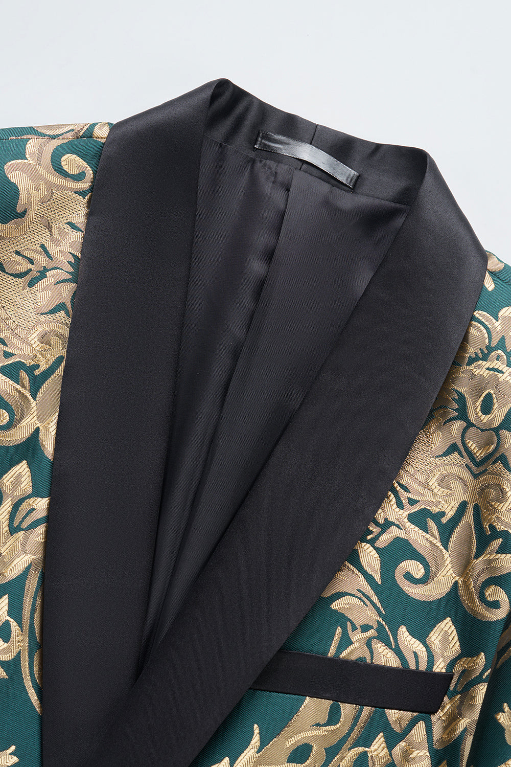 Blazer de fiesta para hombre verde oscuro con bordados