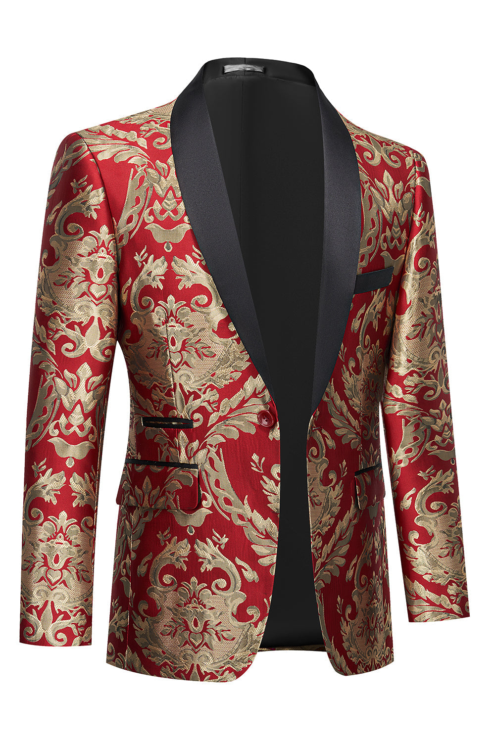 Blazer de fiesta para hombre verde oscuro con bordados