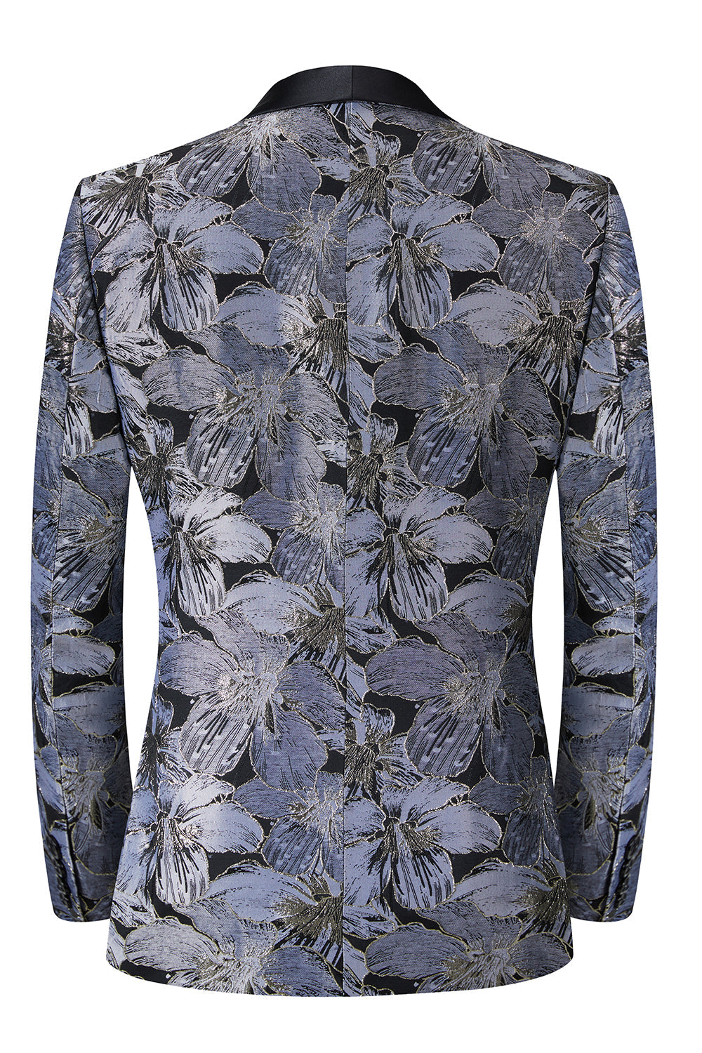 Chal Jacquard Gris Solapa Traje Hombre 2 Piezas