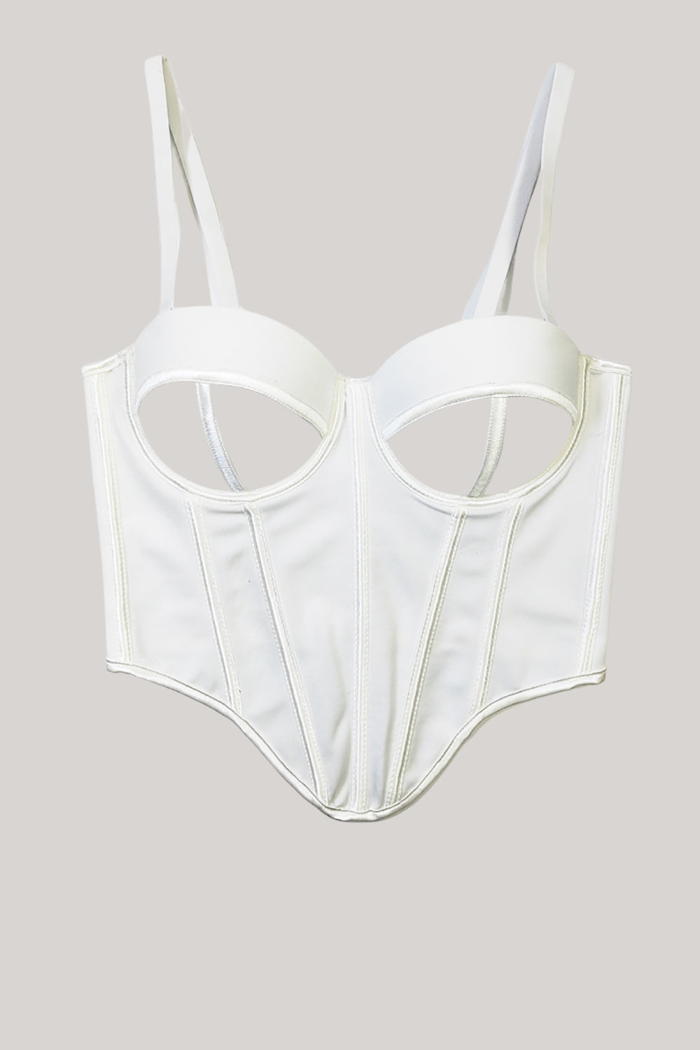 Tirantes de espagueti rosas dobladillo asimétrico Top de corsé