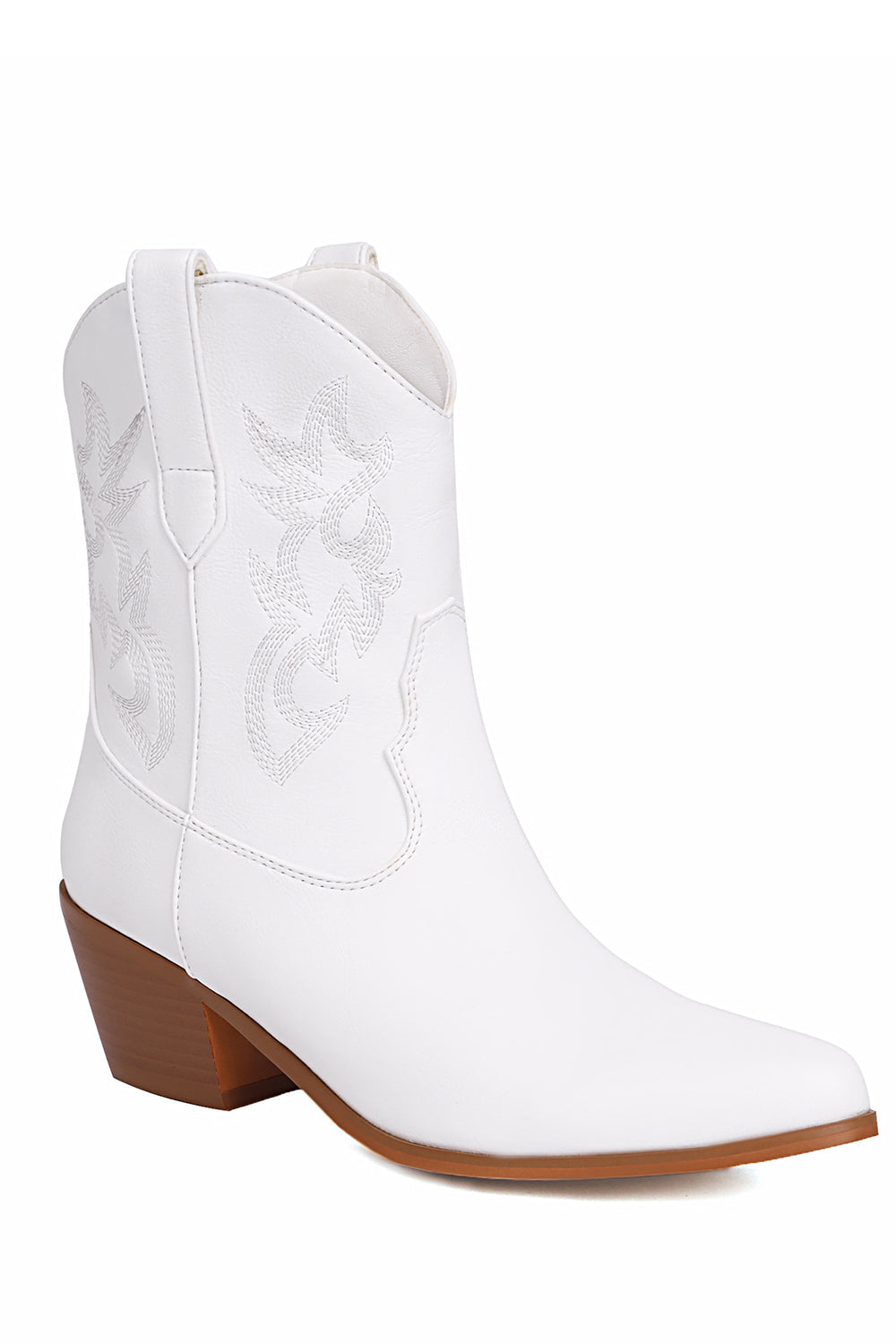 Botas vaqueras doradas de tacón grueso bajo