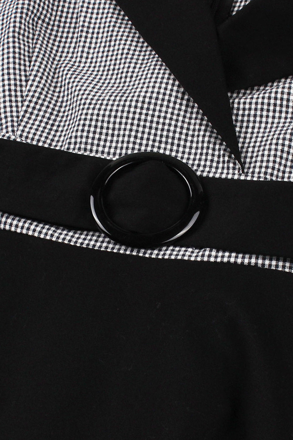 Cuello de solapa negra Vestido Vintage 1950s