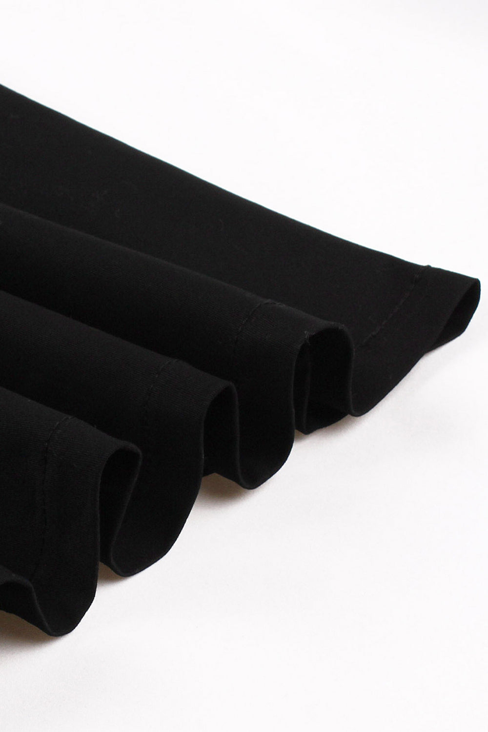 Cuello de solapa negra Vestido Vintage 1950s