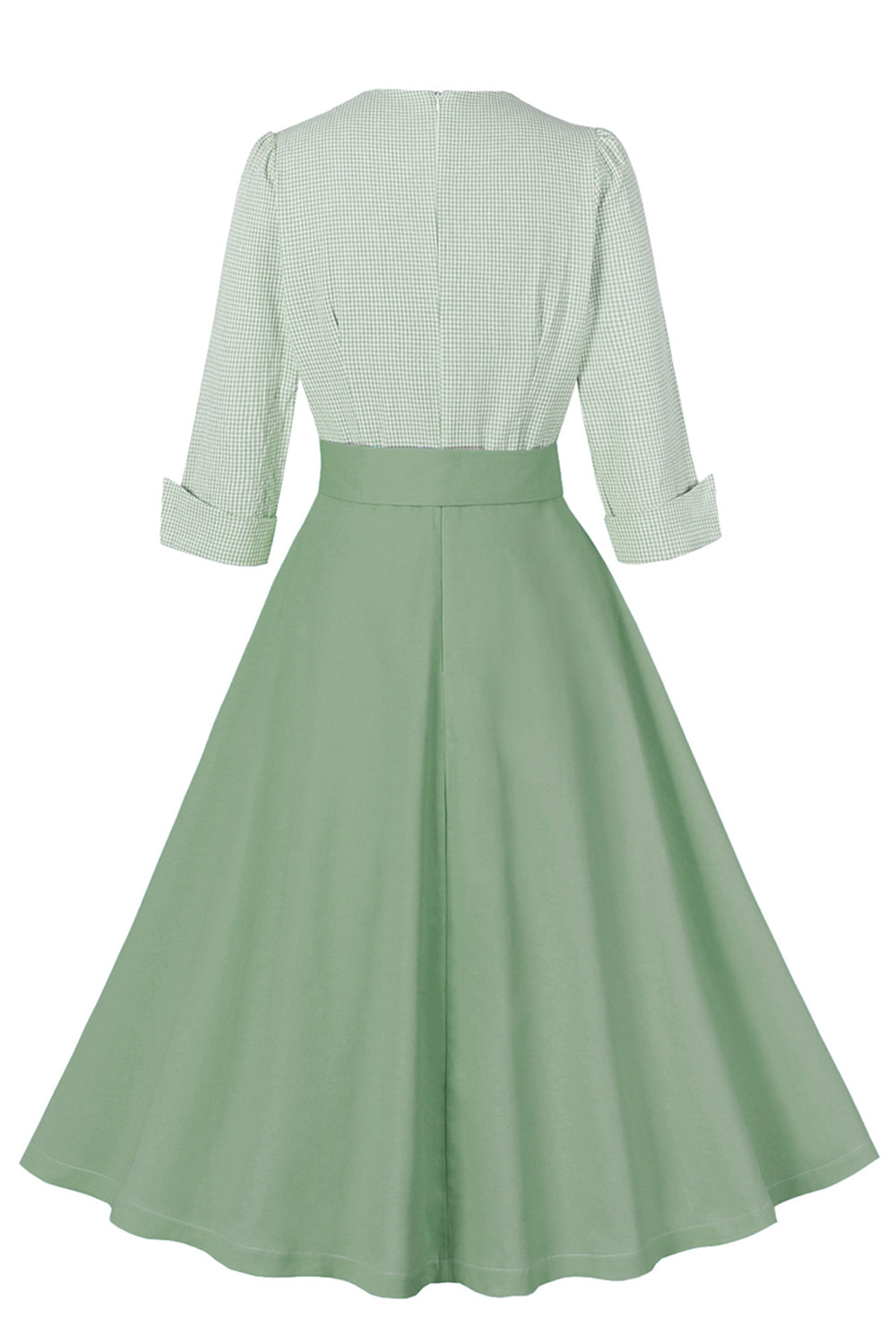 Cuello de solapa negra Vestido Vintage 1950s