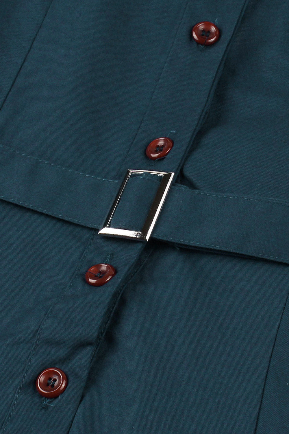 Vestido sencillo burdeos con cuello solapa vintage de la década de 1950