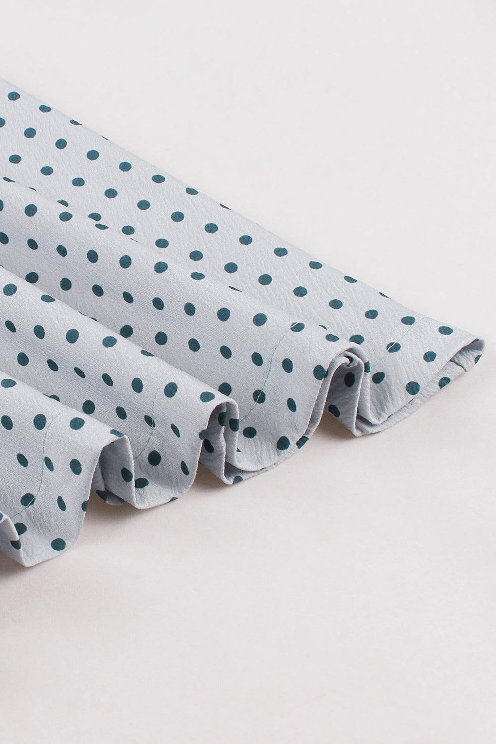 Vestido vintage de 1950 con lunares azules y blancos