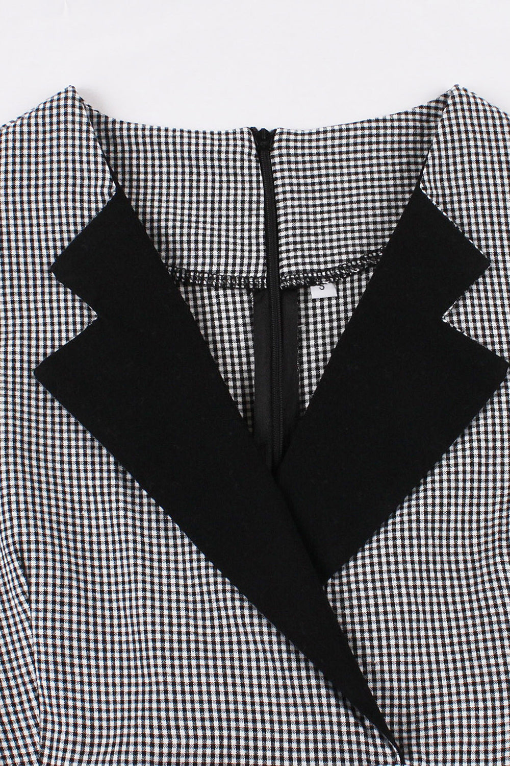 Cuello de solapa negra Vestido Vintage 1950s