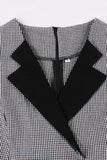 Cuello de solapa negra Vestido Vintage 1950s