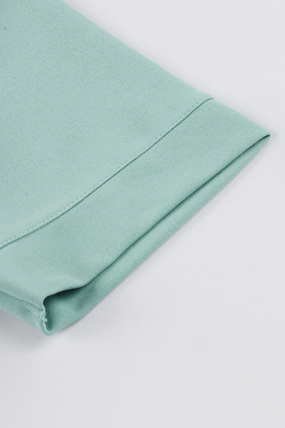 Vestido retro de manga corta con volantes verdes de la década de 1950