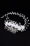 Flor de perla Cerámica flor Har peine Pelo Banda de pelo Diadema de novia hecha a mano