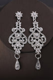 Conjunto de collar de vidrio brillante vintage de plata para fiesta de bodas