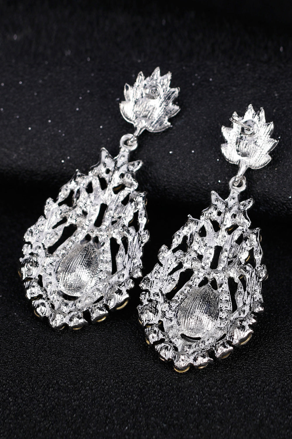 Pendientes de boda nupciales de cristal blanco