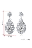 Pendientes de boda nupciales de cristal blanco