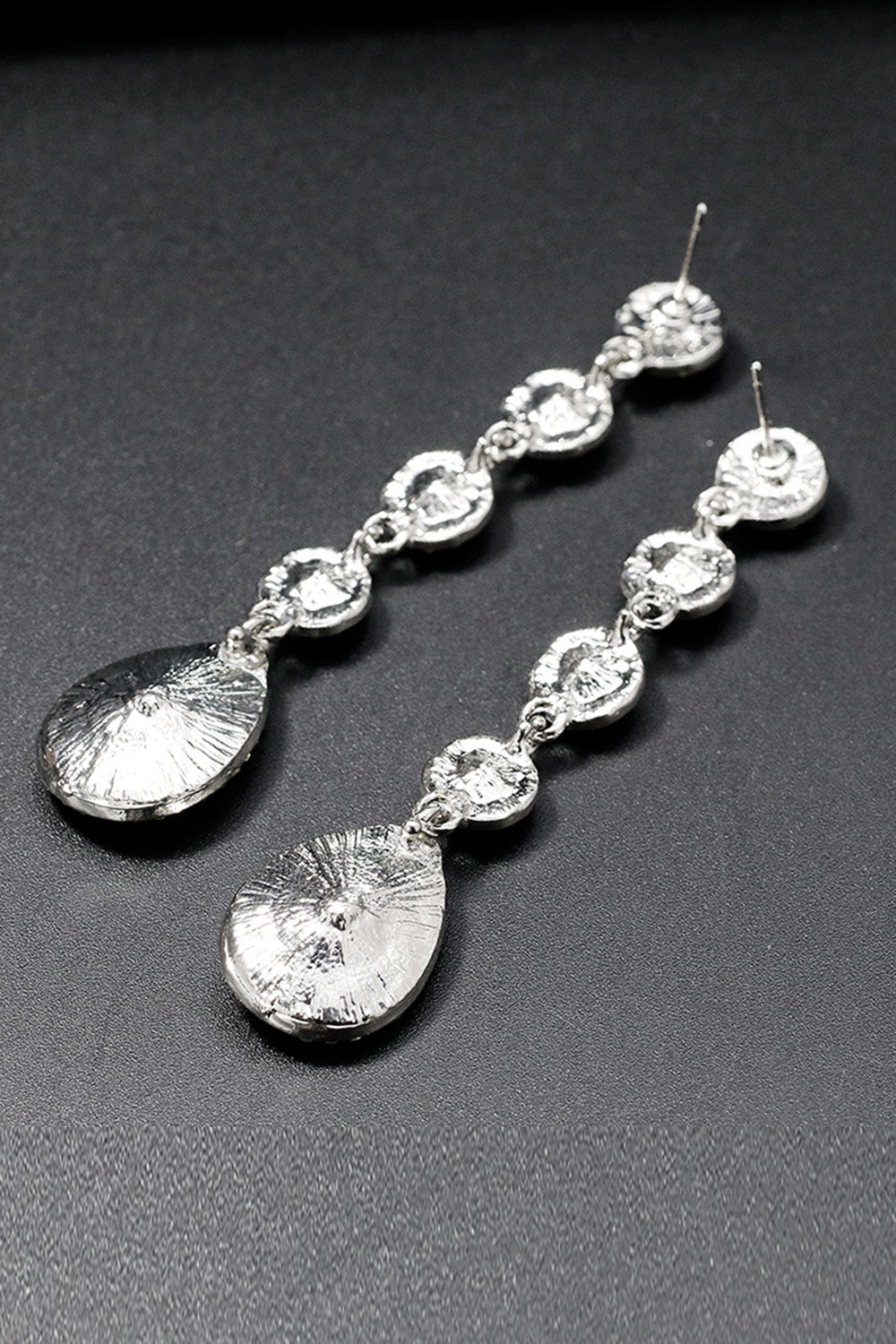 Pendientes de boda de cristal transparente blanco nupcial