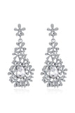Boda nupcial colgante blanco Pendientes de flores
