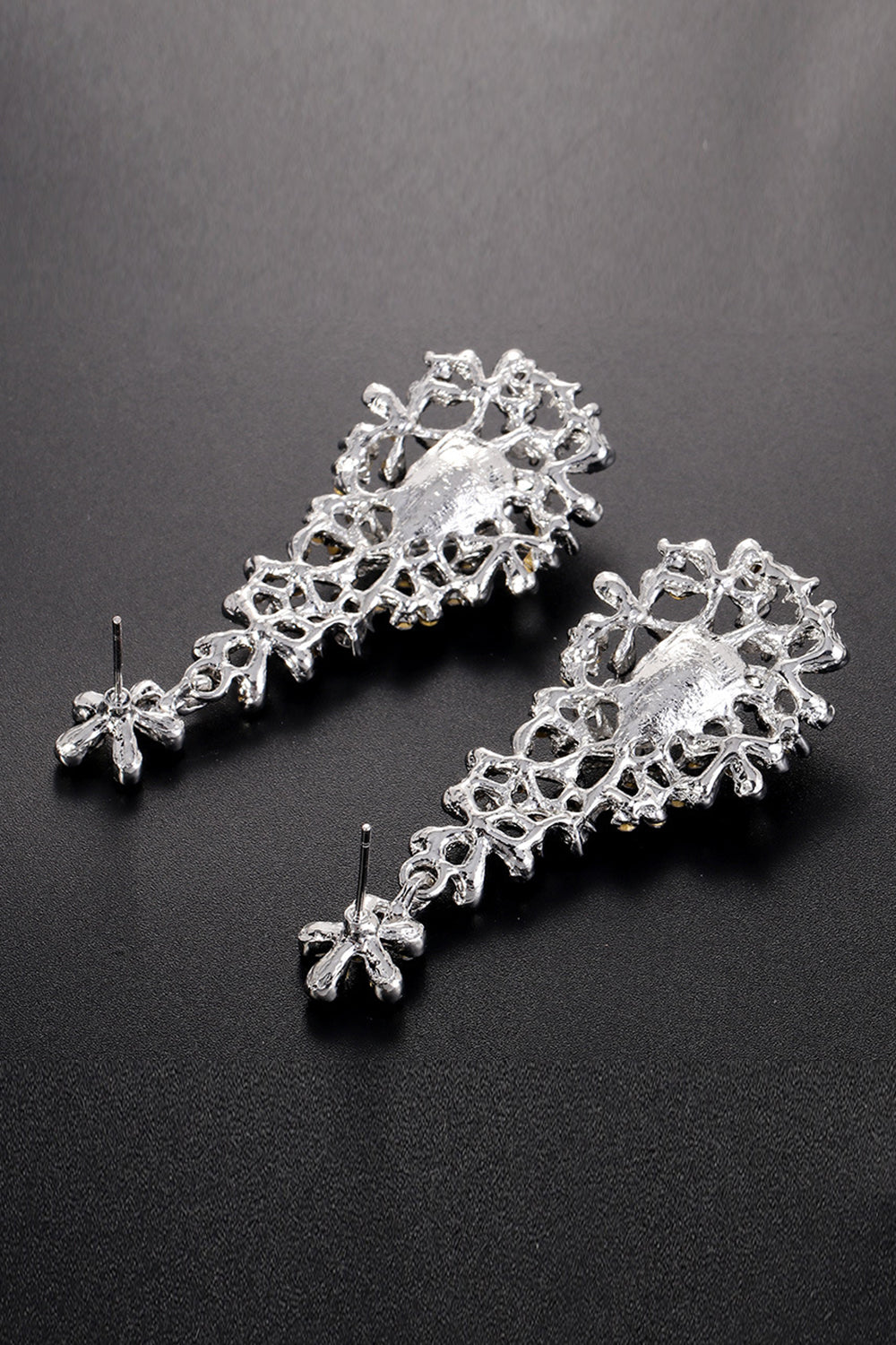 Boda nupcial colgante blanco Pendientes de flores