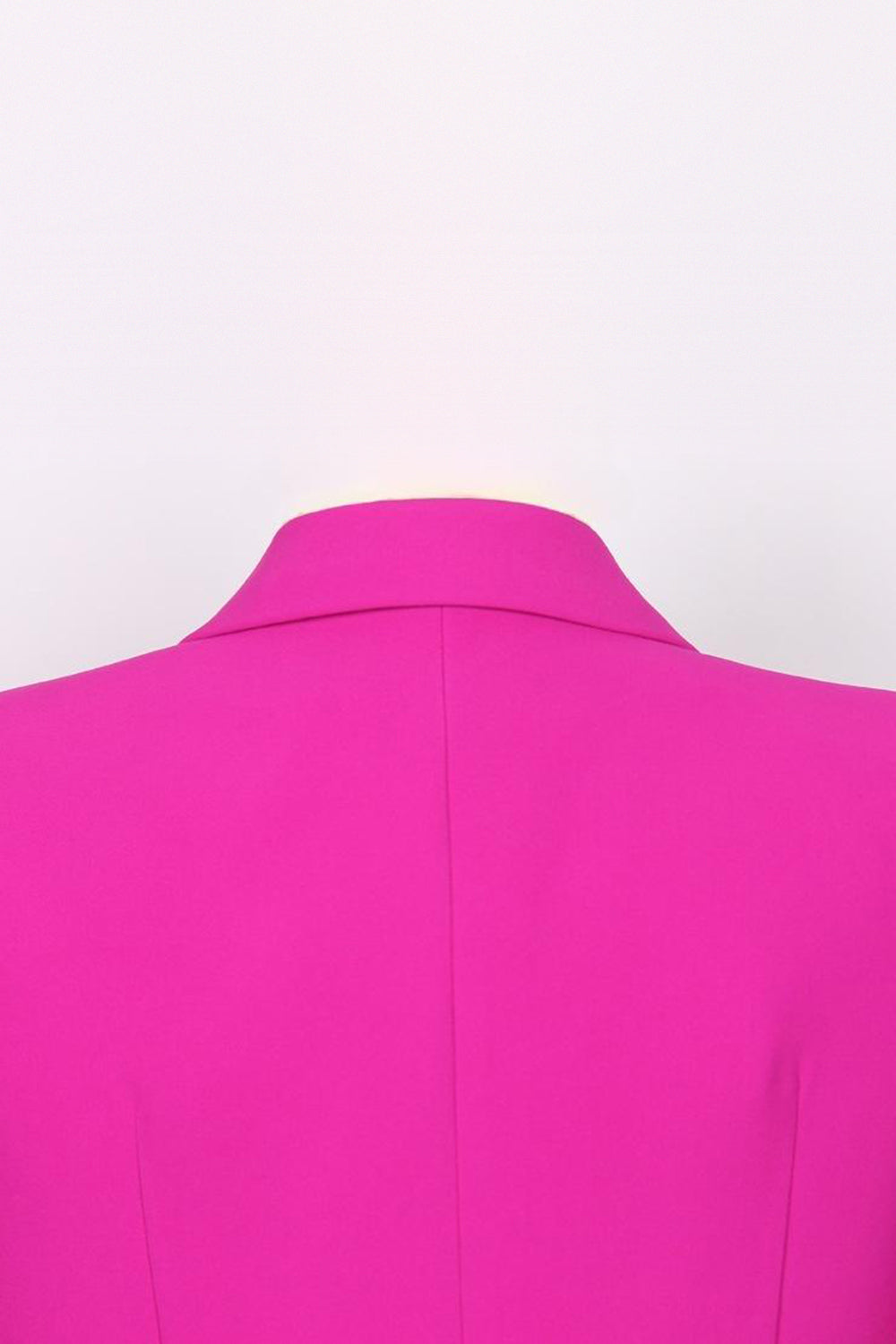 Trajes de mujer fucsia con solapa de pico de botón