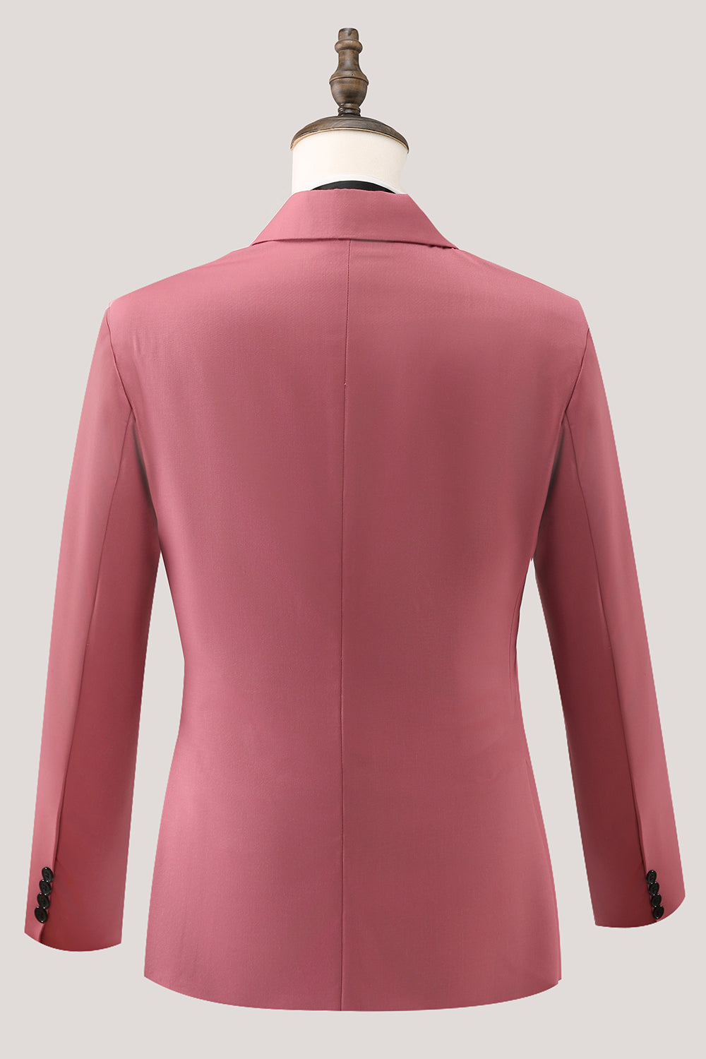 Solapa con muescas coral 3 piezas botonadura sola Trajes de fiesta para hombre