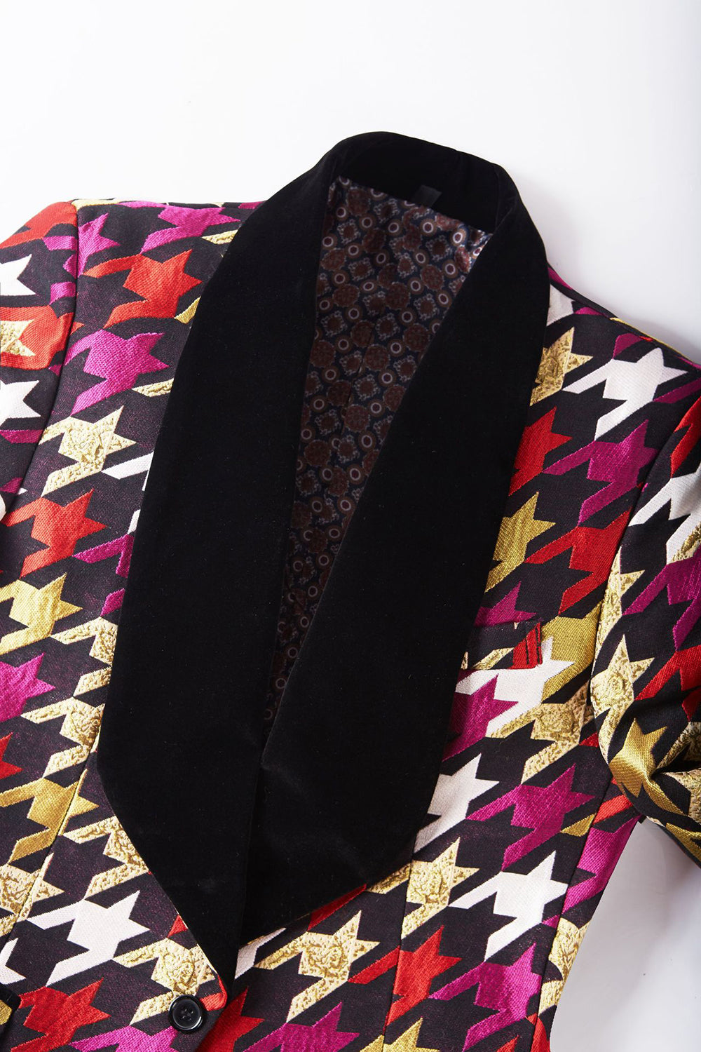 Solapa de chal colorido púrpura 2 piezas Trajes de fiesta para hombre