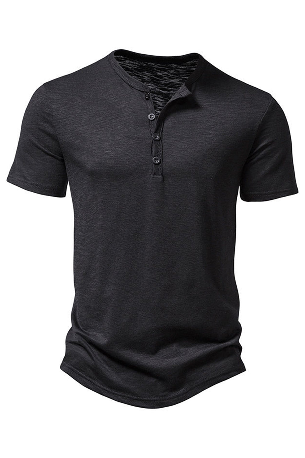 Polo de hombre caqui de cuello redondo regular fit con botón