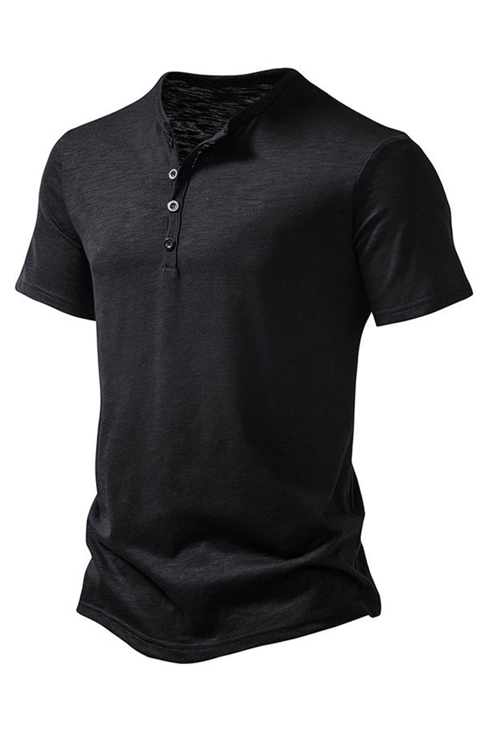 Polo de hombre caqui de cuello redondo regular fit con botón