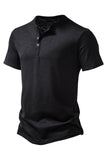 Polo de hombre caqui de cuello redondo regular fit con botón