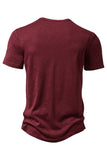 Polo de hombre caqui de cuello redondo regular fit con botón