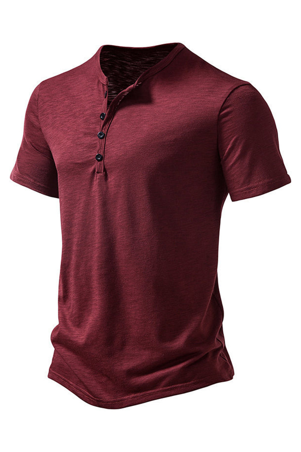Polo de hombre caqui de cuello redondo regular fit con botón