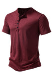 Polo de hombre caqui de cuello redondo regular fit con botón