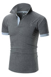 Polo de algodón slim fit negro para hombre